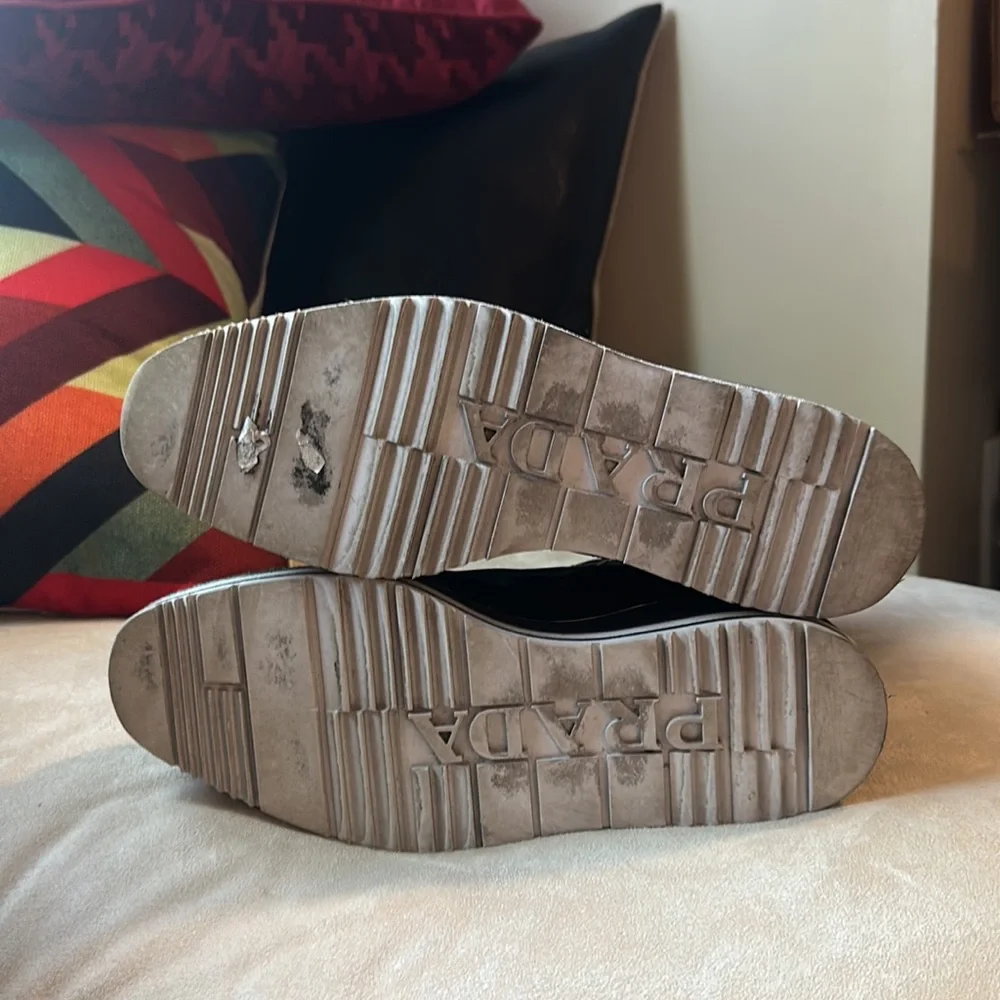 PRADA Micro Sole Wing Tip Chelsea Leather Ankle Boots - Picture 5 of 7